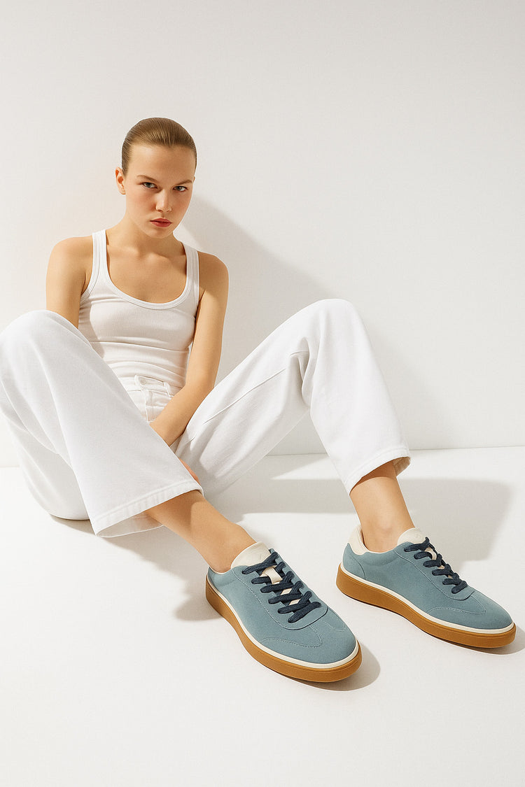 Loro Piana Women's Tennis Walk Sneakers (Suede Calf Split)