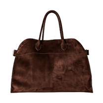 The Row Soft Margaux 17 Bag in Suede