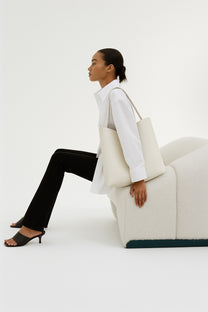 The Row Large N/S Park Tote Bag in Leather