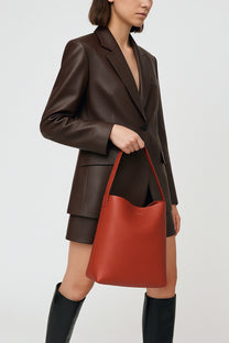 The Row Medium N/S Park Tote Bag in Leather