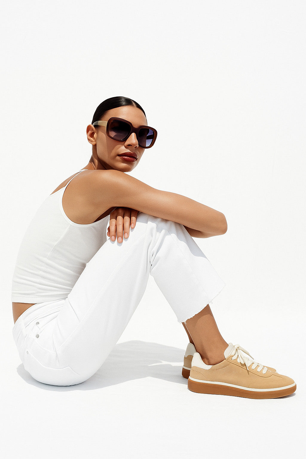 Loro Piana Women's Tennis Walk Sneakers (Suede Calf Split)