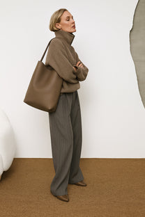 The Row Large N/S Park Tote Bag in Leather