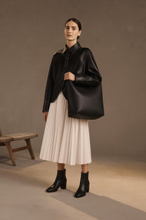The Row Large N/S Park Tote Bag in Leather