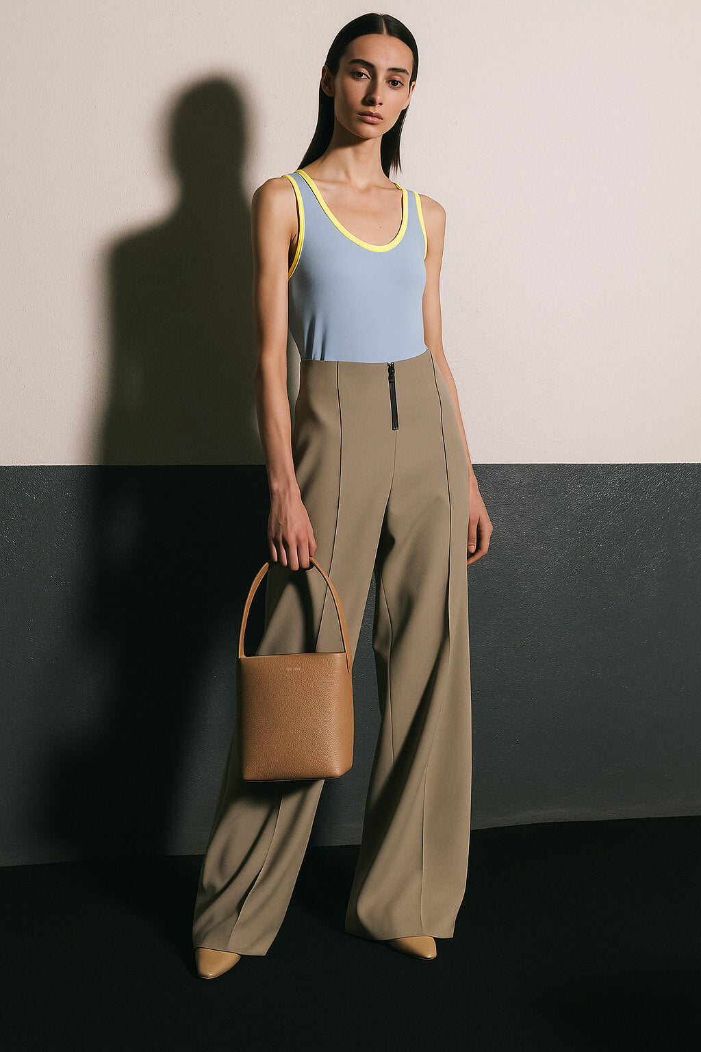 The Row Small N/S Park Tote Bag in Leather