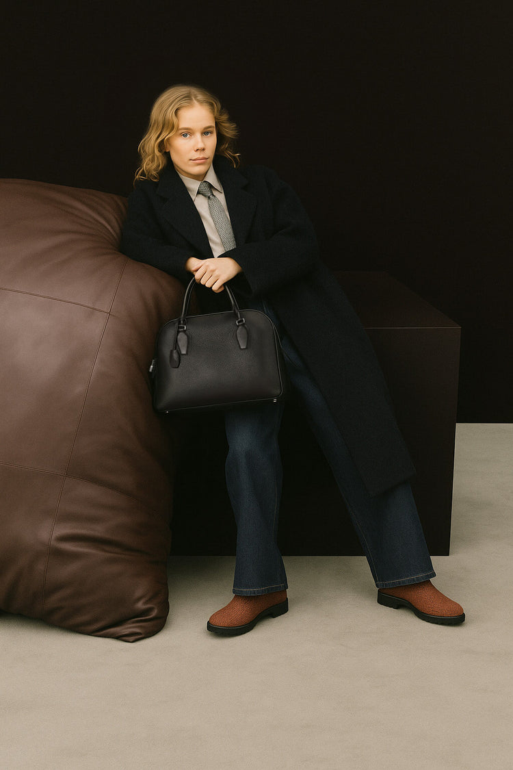 The Row India 12.00 Bag in Leather