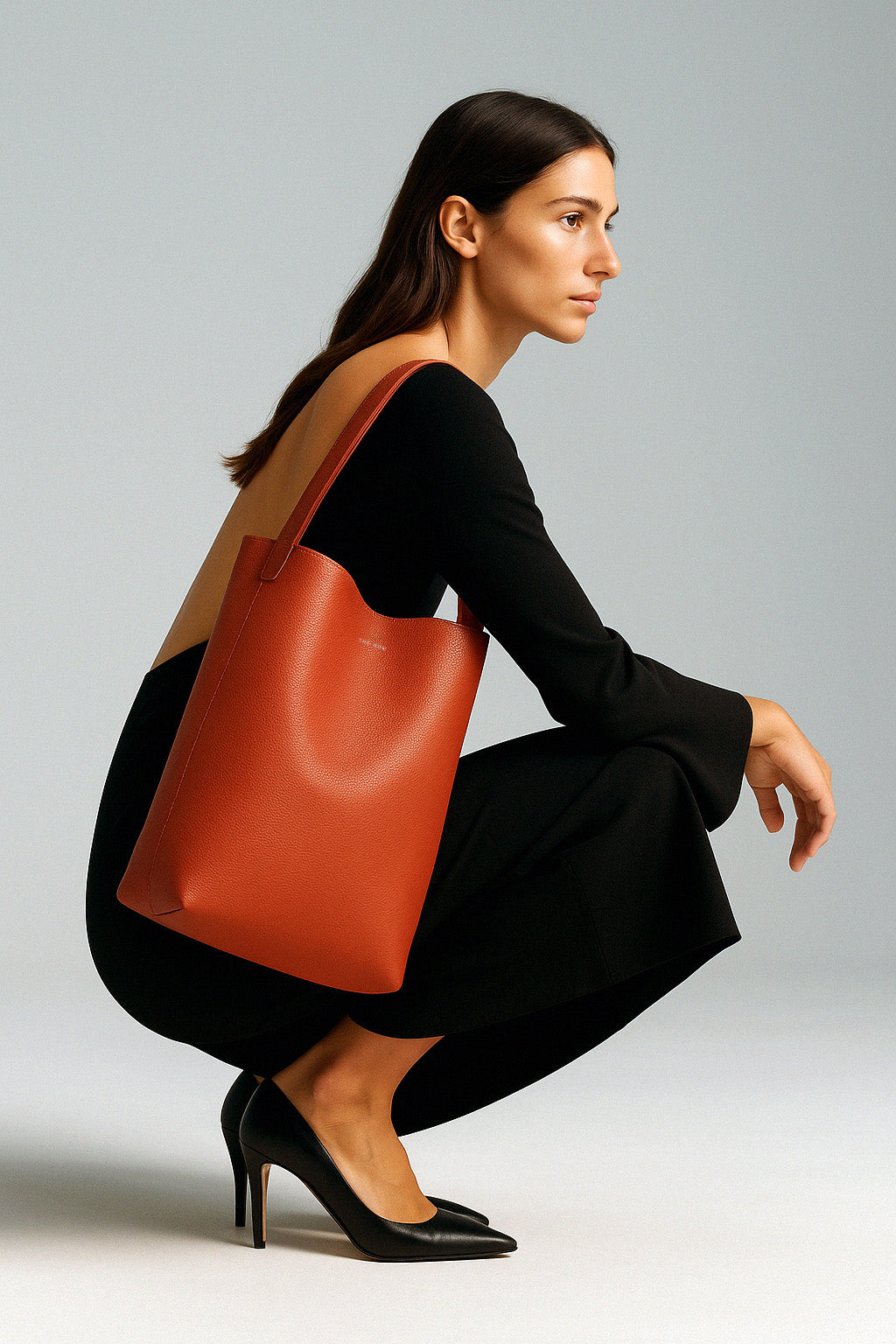 The Row Medium N/S Park Tote Bag in Leather