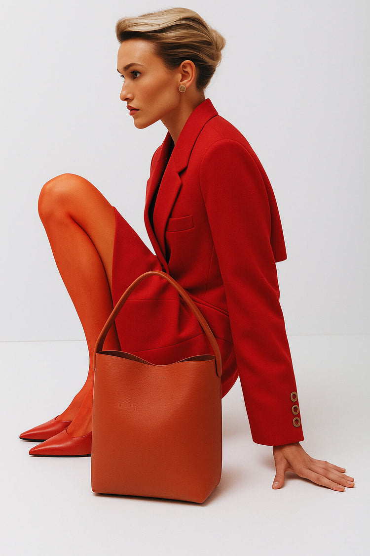 The Row Small N/S Park Tote Bag in Leather