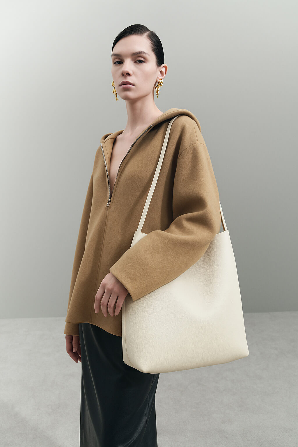 The Row Large N/S Park Tote Bag in Leather