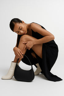 The Row Half Moon Bag in Leather