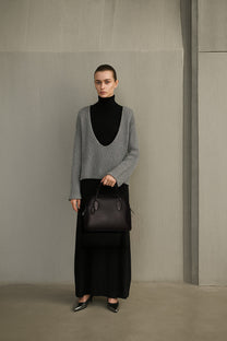 The Row India 12.00 Bag in Leather