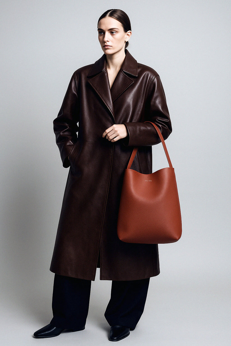 The Row Medium N/S Park Tote Bag in Leather
