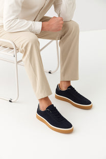 Loro Piana Men’s Tennis Walk Sneakers (Suede Calf Split)