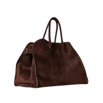 The Row Soft Margaux 15 Bag in Suede