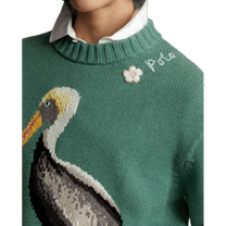 Ralph Lauren Women's Intarsia-Knit Pelican Mockneck Jumper