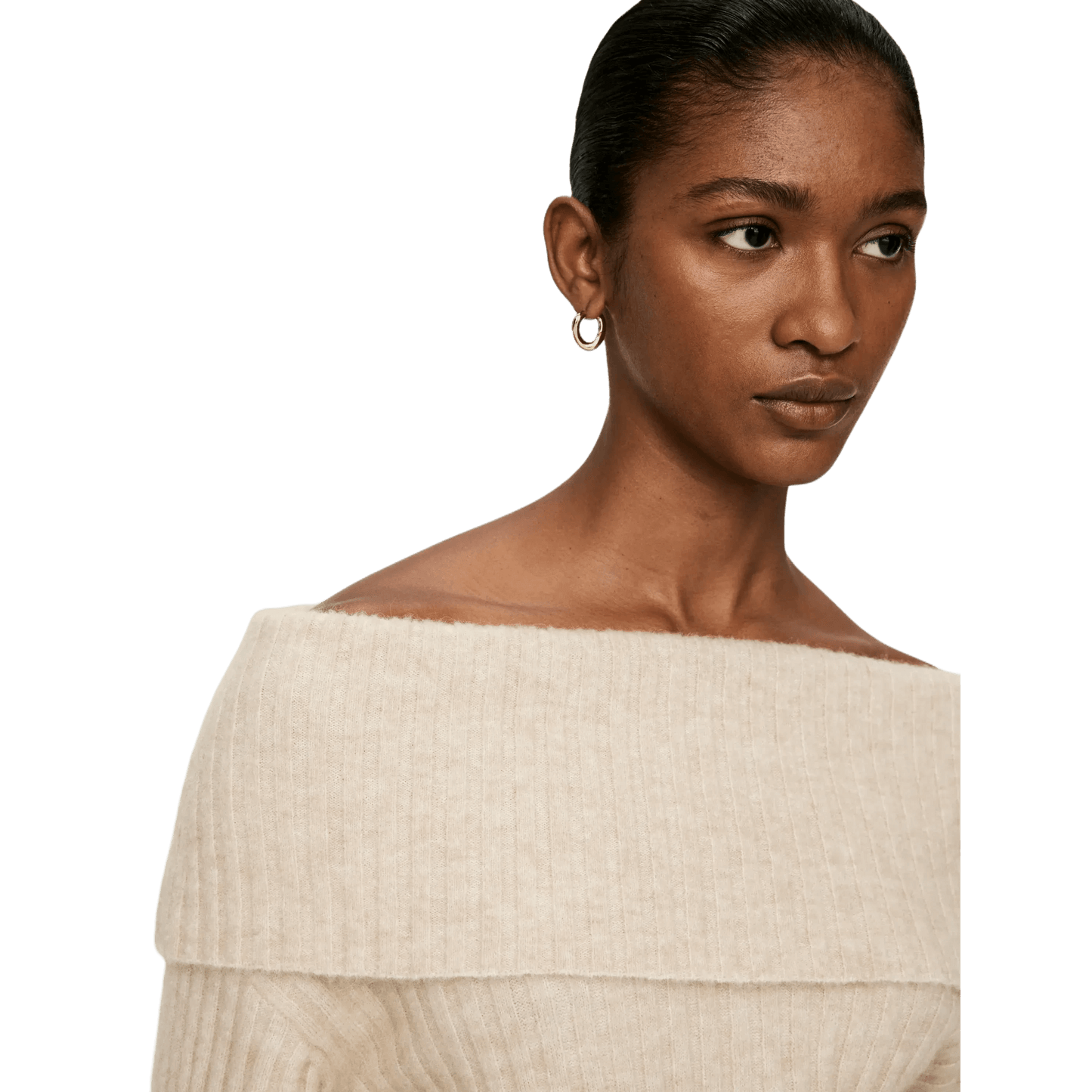 Arket Women's Off-Shoulder Rib Jumper