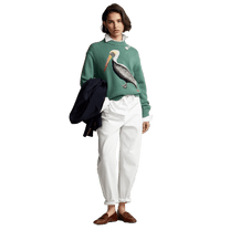 Ralph Lauren Women's Intarsia-Knit Pelican Mockneck Jumper